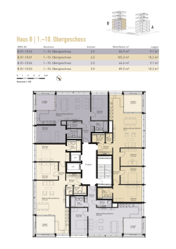 Haus B | 1.&ndash;10. Obergeschoss