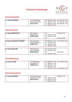 Fachärzte für Gynäkologie