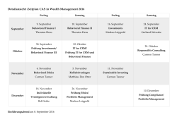 Detailansicht Zeitplan 2016 - Weiterbildung in Wealth Management