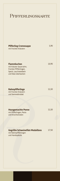 der Pfifferlingskarte