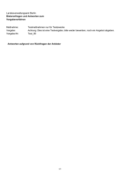 Landesverwaltungsamt Berlin Bieteranfragen und Antworten zum