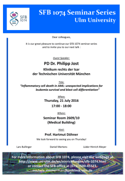 SFB 1074 Seminar Series