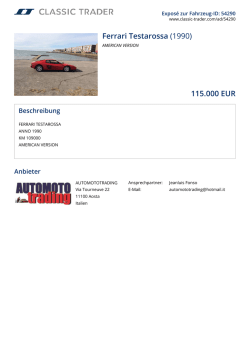Ferrari Testarossa (1990) 115.000 EUR