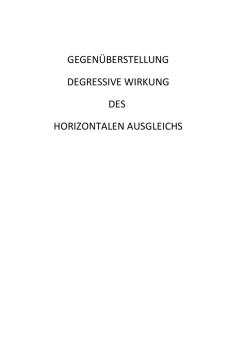 GEGENÜBERSTELLUNG DEGRESSIVE WIRKUNG DES