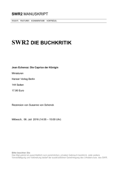 SWR2 DIE BUCHKRITIK