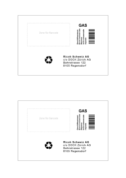Portofreie Adressetikette für Tonerrücksendung