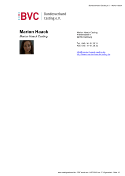 Marion Haack - Bundesverband Casting eV