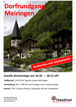 Dorfrundgang Meiringen