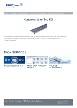 Konvektorgitter Typ KG TROX SERVICES