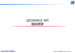 GEOSPACE API 機能概要