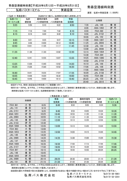 青森空港線時刻表