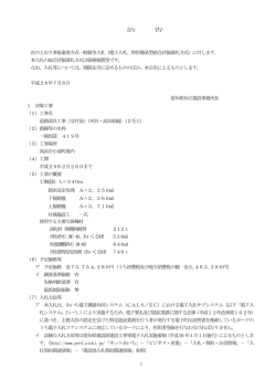 （電子入札、特別簡易型総合評価落札方式）に付