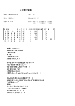 公式競技記録 - 釧路風林カントリークラブ