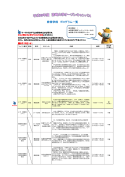 開講講座一覧