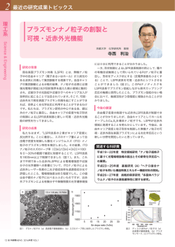 プラズモンナノ粒子の創製と 可視・近赤外光機能