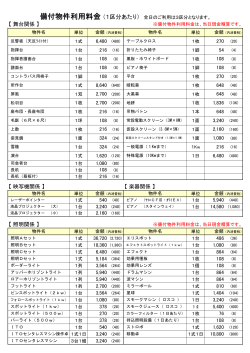 備付物件利用料金