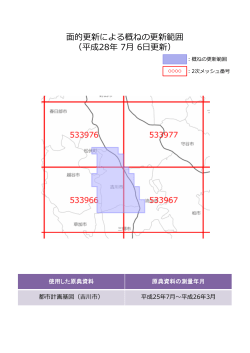 面的更新[PDF形式：211KB]