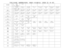 中総体・中文連大会日程