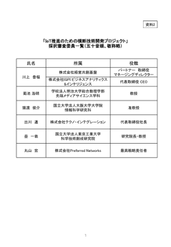 資料2 採択審査委員一覧