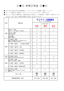 中学2年生 講座受講例