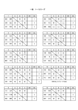 一般 1～12リーグ