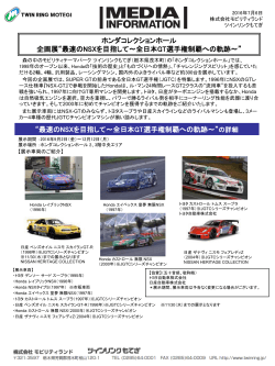 “最速のNSXを目指して～全日本GT選手権制覇への