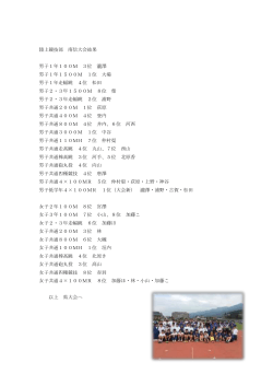 陸上競技部 南信大会結果 男子1年100M 3位 瀧澤 男子1年1500M 1