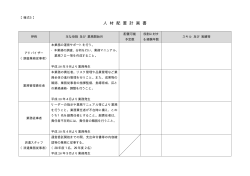 【様式5】 人材配置計画書（PDF：6KB）