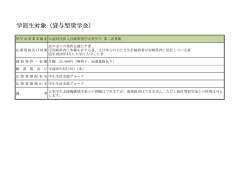 学部生対象（貸与型奨学金）