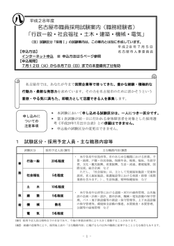 行政一般・社会福祉・土木・建築・機械・電気