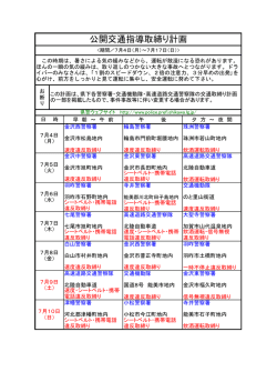 公開交通指導取締り計画