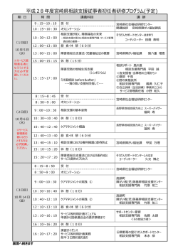 平成28 宮崎県相談支援 事者 任者研修プログラム(予定)