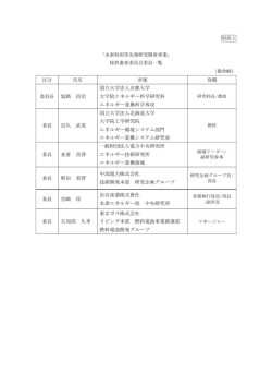 別添1 - 新エネルギー・産業技術総合開発機構