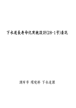 下水道長寿命化実施設計(28-1号)委託