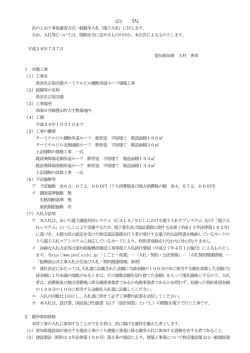 公 告 次のとおり事後審査方式一般競争入札（電子入札）に付します
