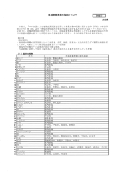 地域産業資源の指定について