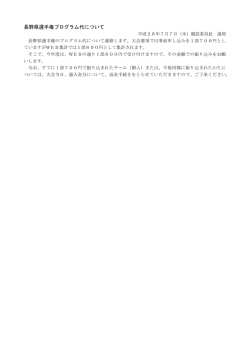 長野県選手権プログラム代について