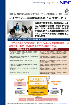 マイナンバー業務内容具体化支援サービス