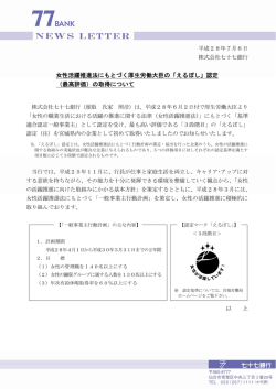 女性活躍推進法にもとづく厚生労働大臣の「えるぼし」