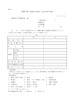 「愛 顔 の健 口 支援協力事業所」認定変更申請書 年 月 日 愛媛県中予