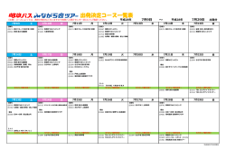 出発決定コース一覧（2016/7/4）（465KB）