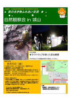 自然観察会 in 城山