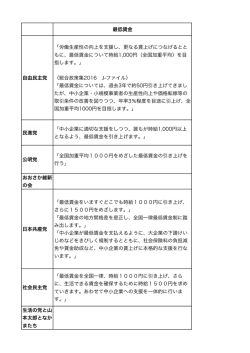 労働生産性の向上を支援し、更なる賃上げにつなげるとと もに、最低賃金