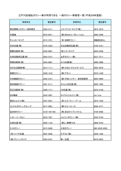 （掲載希望業者のみ） 平成28年4月1日現在（PDF：71KB）