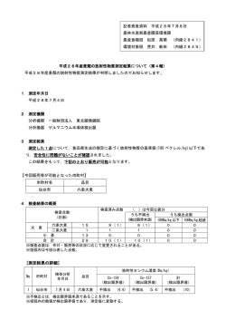 検査結果の概要はこちら。 [PDFファイル／131KB]