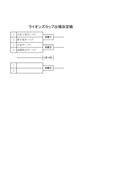 ライオンズカップ出場決定戦