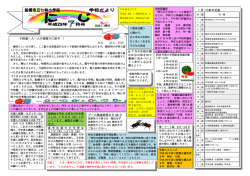 子供達一人一人の頑張りに拍手 ！ 校長 鈴木 禎則 6・7 月の生活目標