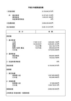 Ⅰ資産総額 内 基本財産 運用財産 収益事業用財産 Ⅱ負債総額 Ⅲ正味