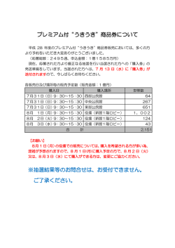プレミアム付&ldquo;うきうき&rdquo;商品券について ※抽選結果等のお問合せは、お