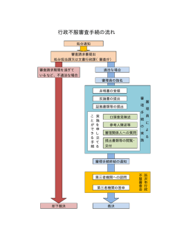 行政不服審査手続の流れ（PDF：6KB）